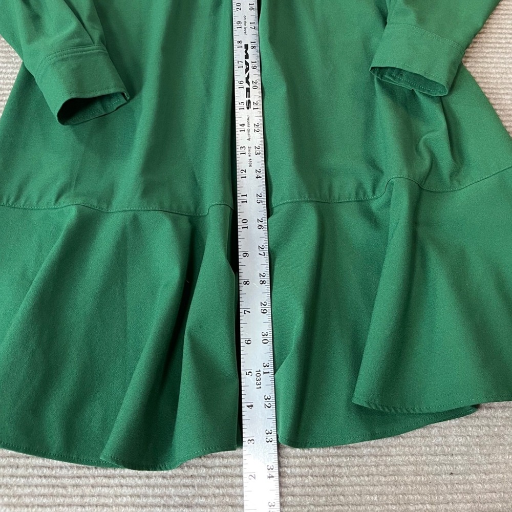 Tuckernuck Royal Pine Callahan Dress Green Flounce Hem Shirt Mini XS NWOT - Picture 3 of 7